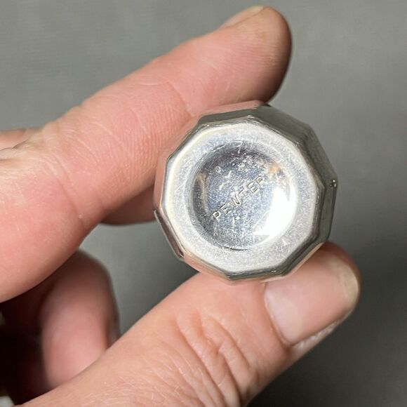 Vintage Leonard Salt and Pepper Mill Set Shakers Pewter Made in Italy with Case - Picture 8 of 10